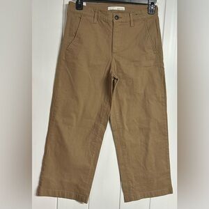 Ella Moss Wide Leg Crop Women's Khaki Pants